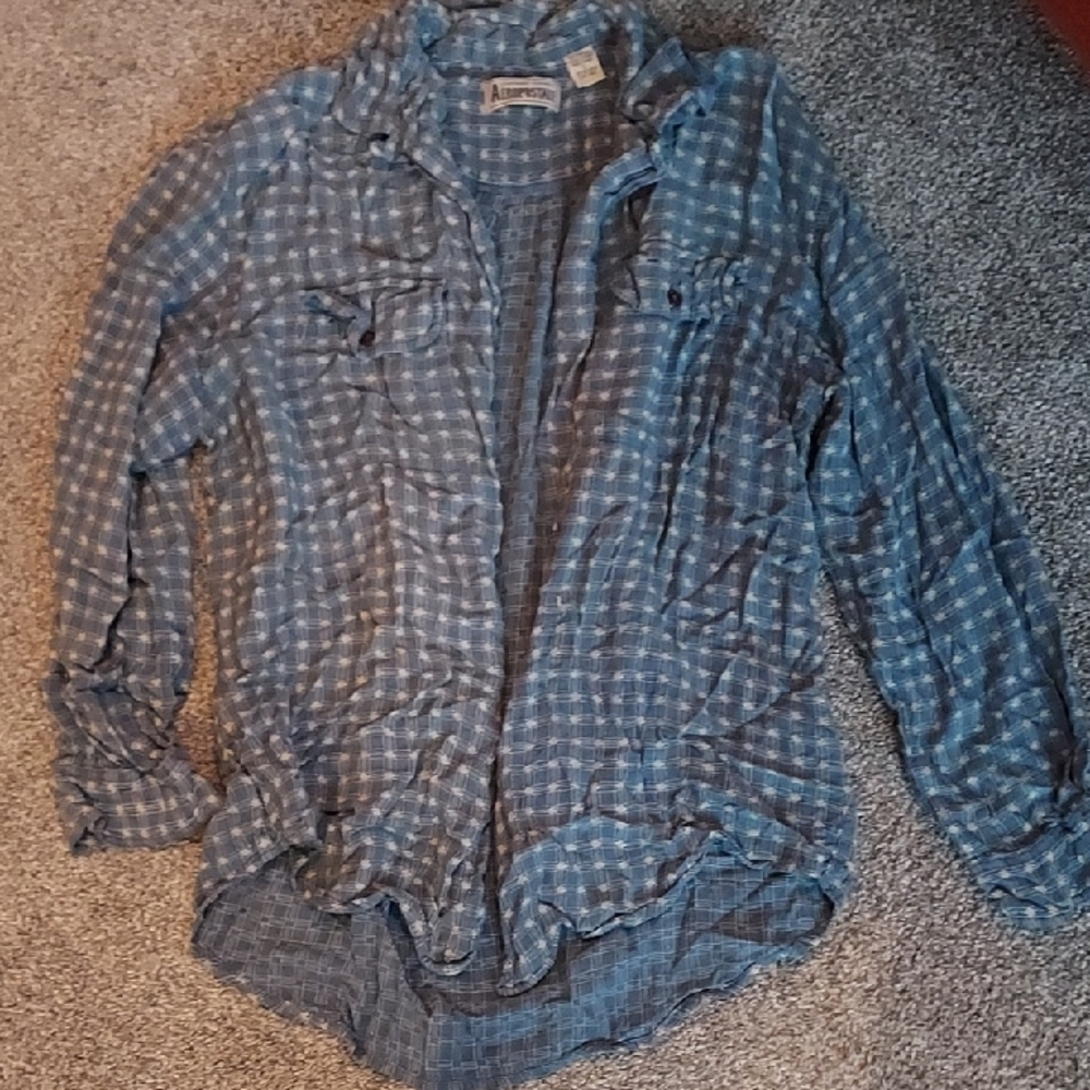 Aeropostale Blue Button Down Shirt Casual Top